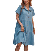 Summer New Vintage Asymmetric Falbala Dress
